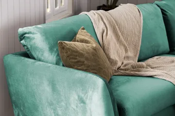 Trend 3-sits Sammetssoffa - Grön - Möbler - Vardagsrum - Soffor - 3-sits soffor