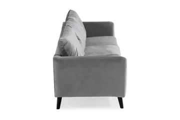 Trend 3-sits Sammetssoffa - Ljusgrå - Möbler - Vardagsrum - Soffor - 3-sits soffor