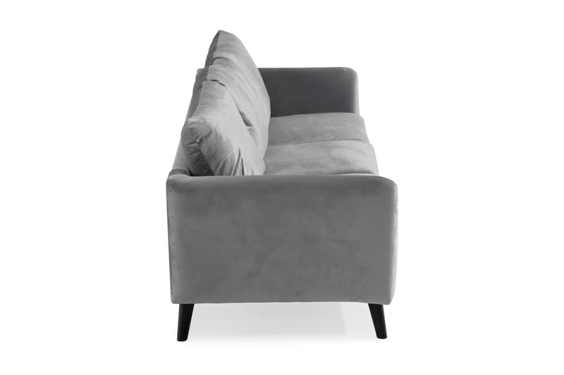Trend 3-sits Sammetssoffa - Ljusgrå - Möbler - Vardagsrum - Soffor - Sammetssoffor