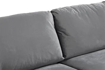 Trend 3-sits Sammetssoffa - Ljusgrå - Möbler - Vardagsrum - Soffor - 3-sits soffor