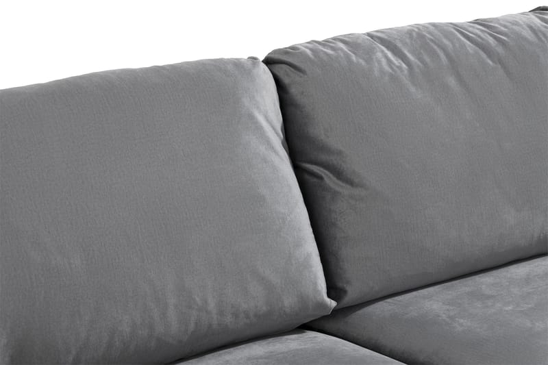 Trend 3-sits Sammetssoffa - Ljusgrå - Möbler - Vardagsrum - Soffor - Sammetssoffor