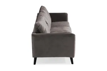 Trend 3-sits Sammetssoffa - Mörkgrå - Möbler - Vardagsrum - Soffor - 3-sits soffor