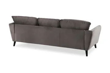 Trend 3-sits Sammetssoffa - Mörkgrå - Möbler - Vardagsrum - Soffor - 3-sits soffor