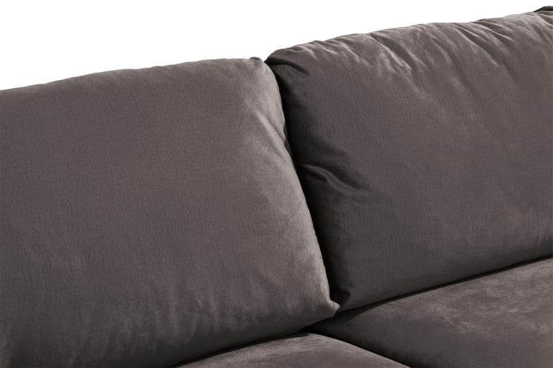Trend 3-sits Sammetssoffa - Mörkgrå - Möbler - Vardagsrum - Soffor - Sammetssoffor