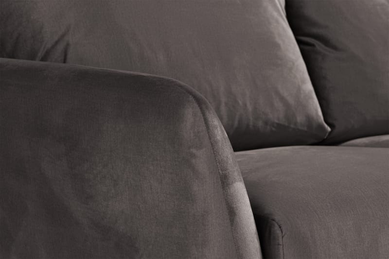 Trend 3-sits Sammetssoffa - Mörkgrå - Möbler - Vardagsrum - Soffor - Sammetssoffor