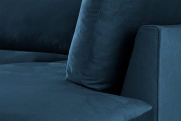 Trend 4-sits Högervänd L-formad Schäslongsoffa i Sammet - Blå - Möbler - Vardagsrum - Soffor - Sammetssoffor
