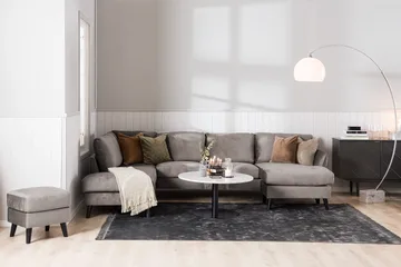Trend 4-sits Högervänd L-formad Schäslongsoffa i Sammet - Brun - Möbler - Vardagsrum - Soffor - Divansoffa & schäslong