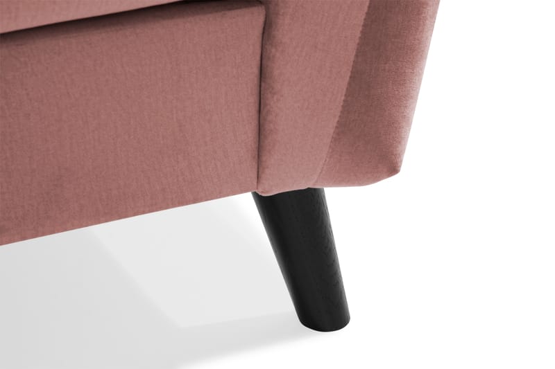 Trend 4-sits Högervänd L-formad Schäslongsoffa i Sammet - Rosa - Möbler - Vardagsrum - Soffor - Sammetssoffor