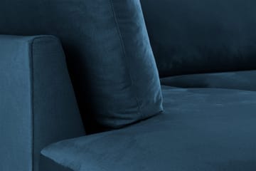 Trend 4-sits Vänstervänd L-formad Schäslongsoffa i Sammet - Blå - Möbler - Vardagsrum - Soffor - Sammetssoffor