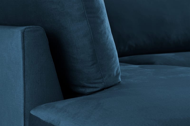 Trend 4-sits Vänstervänd L-formad Schäslongsoffa i Sammet - Blå - Möbler - Vardagsrum - Soffor - Sammetssoffor