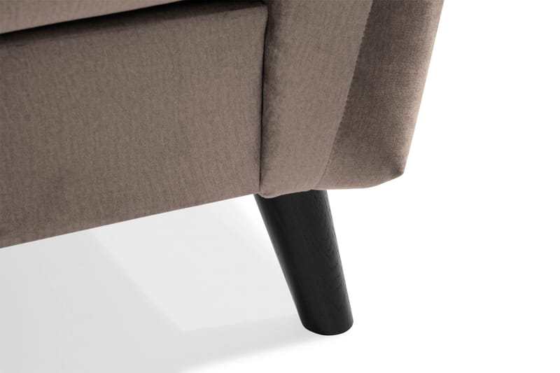 Trend 4-sits Vänstervänd L-formad Schäslongsoffa i Sammet - Brun - Möbler - Vardagsrum - Soffor - Sammetssoffor