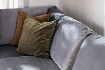 Trend 4-sits Vänstervänd L-formad Schäslongsoffa i Sammet - Ljusgrå - Möbler - Vardagsrum - Soffor - Divansoffa & schäslong