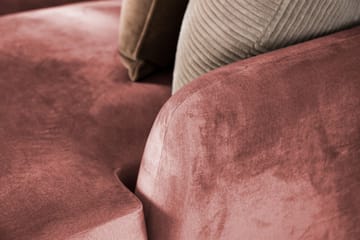 Trend 4-sits Vänstervänd L-formad Schäslongsoffa i Sammet - Rosa - Möbler - Vardagsrum - Soffor - Divansoffa & schäslong