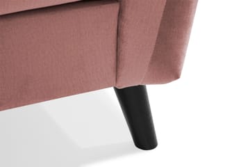 Trend 4-sits Vänstervänd L-formad Schäslongsoffa i Sammet - Rosa - Möbler - Vardagsrum - Soffor - Divansoffa & schäslong