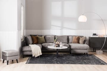 Trend 5-sits Högervänd L-formad Hörnsoffa med Divan i Sammet - Mörkgrå - Möbler - Vardagsrum - Soffor - Hörnsoffor