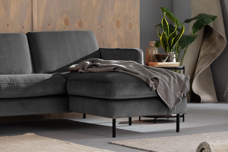 VILLEMO Sammetssoffa 2-sits med Divan Höger - Möbler - Vardagsrum - Soffor - Sammetssoffor