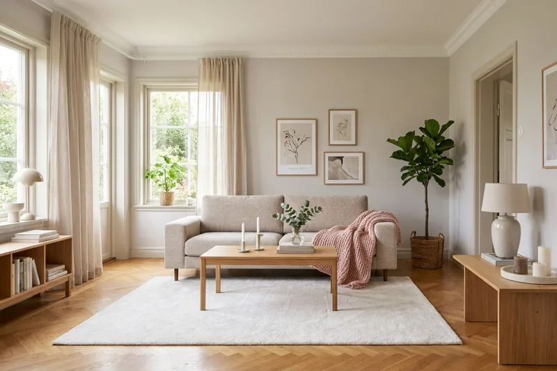 Scandi Djup 3-sits Soffa i Chenille - Beige - Möbler - Vardagsrum - Soffor - 3-sits soffor