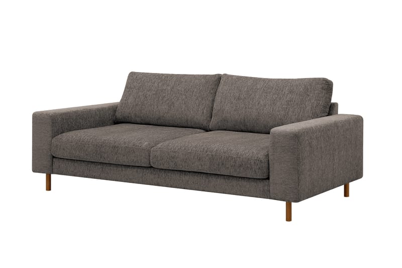 Scandi Djup 3-sits Soffa i Chenille - Grå - Möbler - Vardagsrum - Soffor - Sammetssoffor