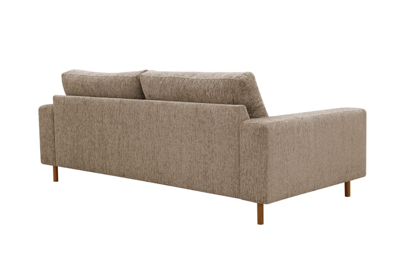 Scandi Djup 3-sits Soffa i Chenille - Mörkbeige - Möbler - Vardagsrum - Soffor - Sammetssoffor