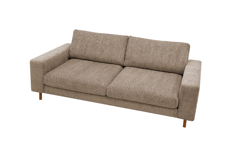 Scandi Djup 3-sits Soffa i Chenille - Mörkbeige - Möbler - Vardagsrum - Soffor - Sammetssoffor