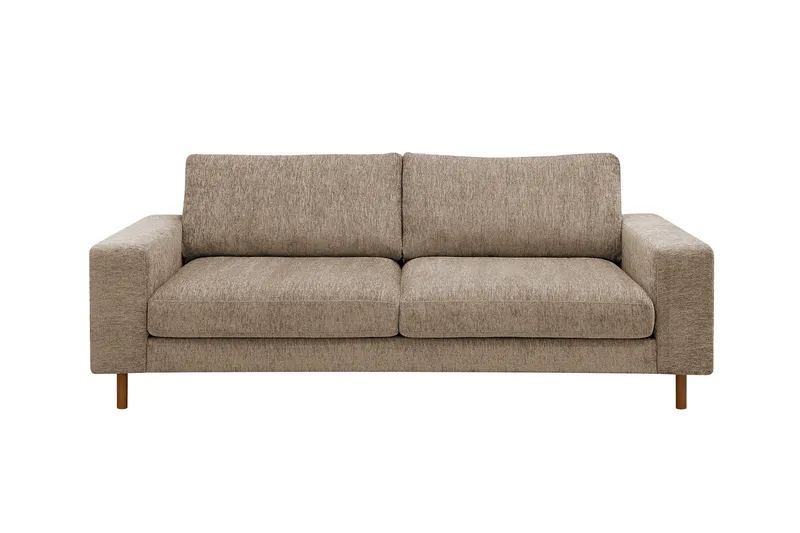 Scandi Djup 3-sits Soffa i Chenille, Mörkbeige