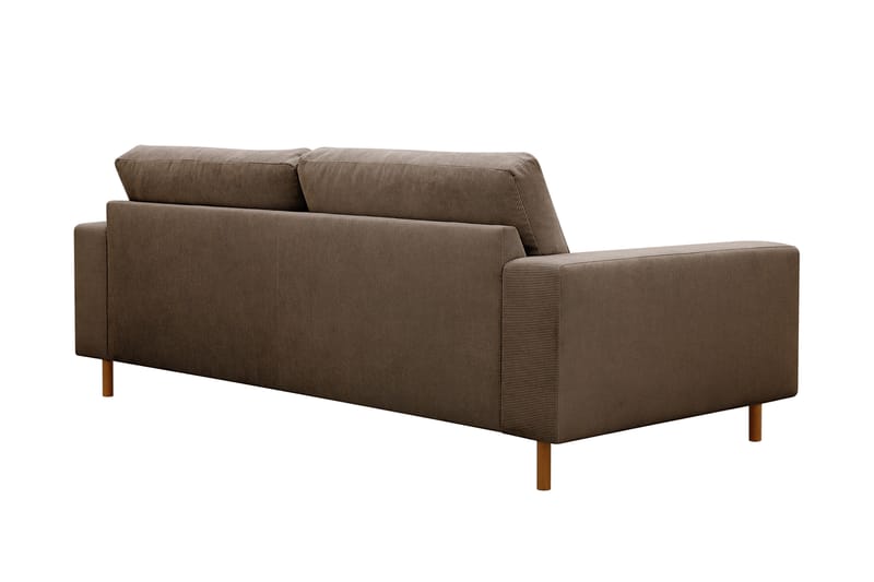 Scandi Djup 3-sits Soffa i Manchester - Brun - Möbler - Vardagsrum - Soffor - 3-sits soffor