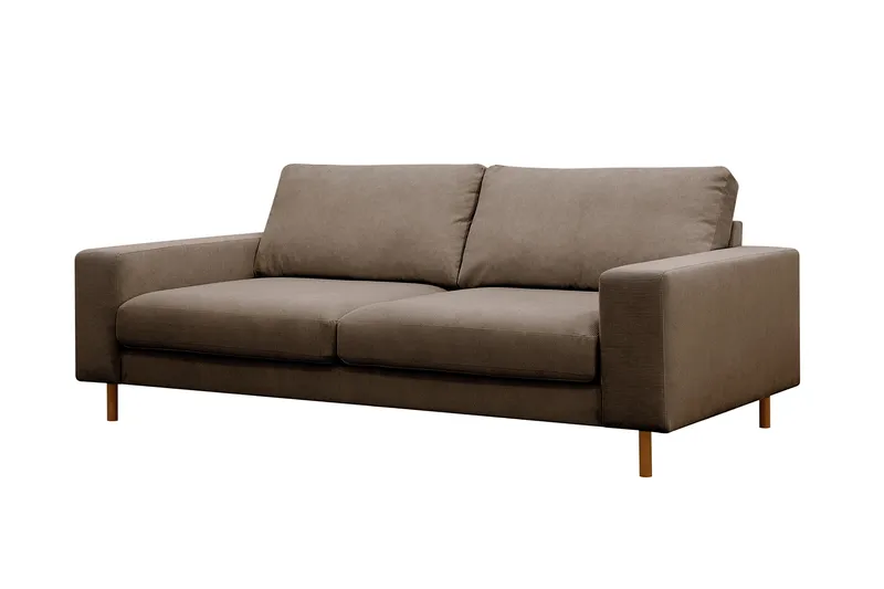 Scandi Djup 3-sits Soffa i Manchester - Brun - Möbler - Vardagsrum - Soffor - 3-sits soffor