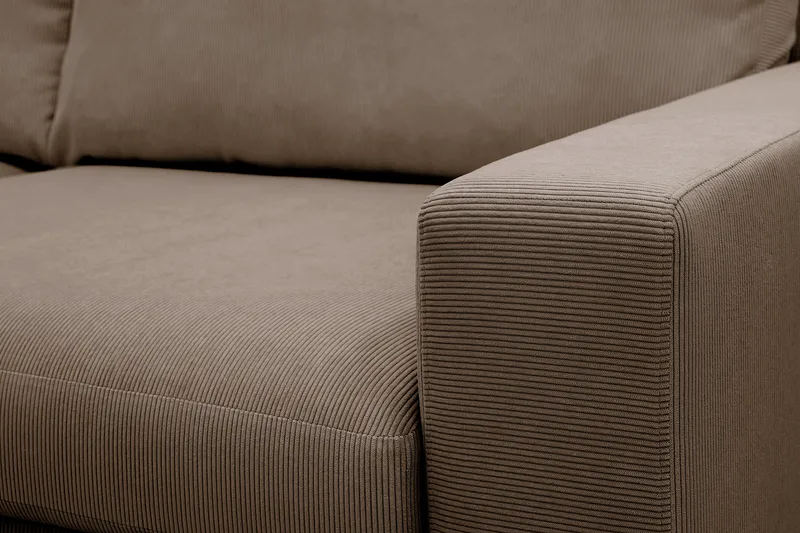 Scandi Djup 3-sits Soffa i Manchester - Brun - Möbler - Vardagsrum - Soffor - 3-sits soffor