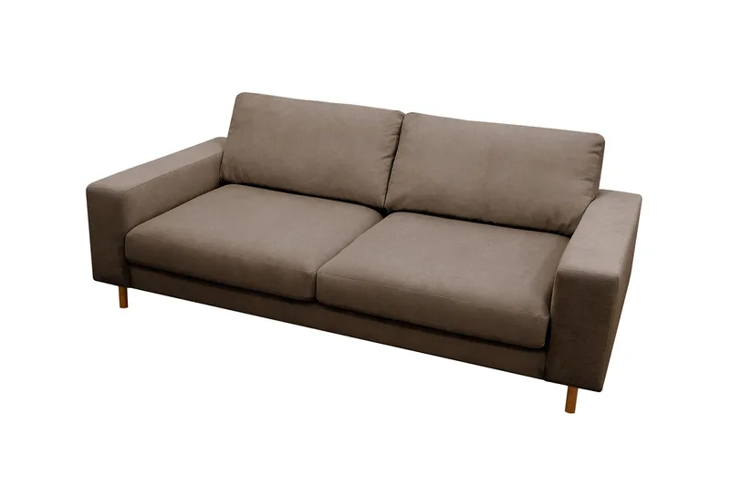 Scandi Djup 3-sits Soffa i Manchester - Brun - Möbler - Vardagsrum - Soffor - 3-sits soffor