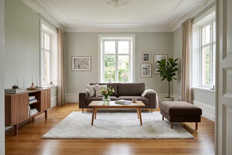 Scandi Djup 3-sits Soffa i Tyg - Mörkbrun - Möbler - Vardagsrum - Soffor - 3-sits soffor