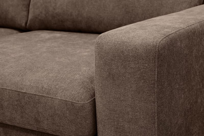 Scandi Djup 3-sits Soffa i Tyg - Mörkbrun - Möbler - Vardagsrum - Soffor - 3-sits soffor