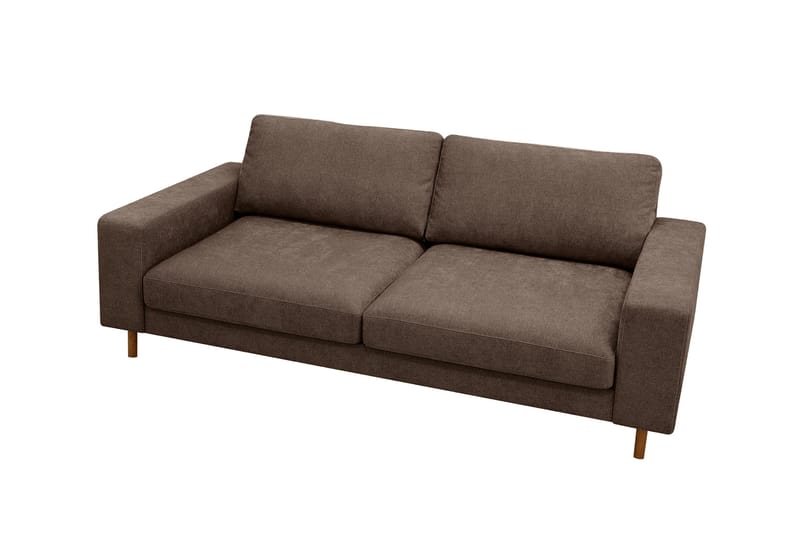 Scandi Djup 3-sits Soffa i Tyg - Mörkbrun - Möbler - Vardagsrum - Soffor - 3-sits soffor