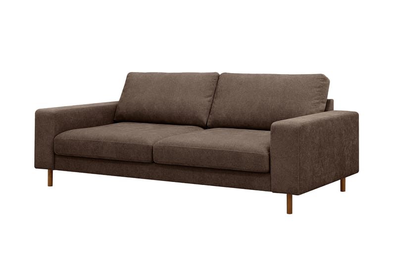 Scandi Djup 3-sits Soffa i Tyg - Mörkbrun - Möbler - Vardagsrum - Soffor - 3-sits soffor