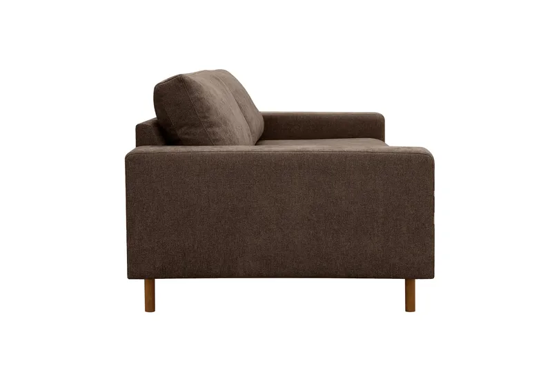 Scandi Djup 3-sits Soffa i Tyg - Mörkbrun - Möbler - Vardagsrum - Soffor - 3-sits soffor