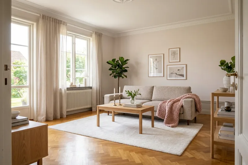 Scandi Djup 4-sits Soffa i Chenille - Beige - Möbler - Vardagsrum - Soffor - Sammetssoffor