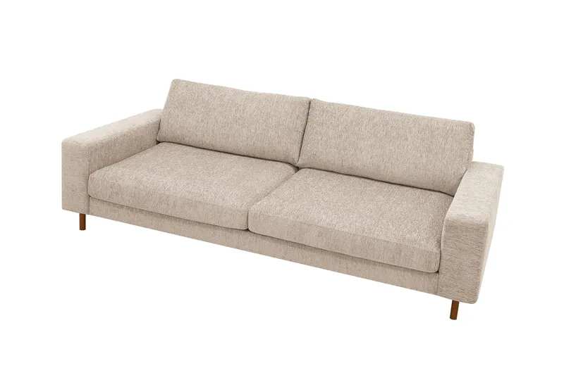 Scandi Djup 4-sits Soffa i Chenille - Beige - Möbler - Vardagsrum - Soffor - Sammetssoffor