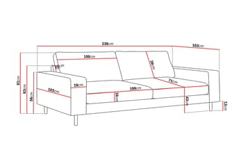 Scandi Djup 4-sits Soffa i Chenille - Beige - Möbler - Vardagsrum - Soffor - 4-sits soffor