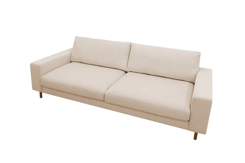 Scandi Djup 4-sits Soffa i Manchester - Beige - Möbler - Vardagsrum - Soffor - 4-sits soffor