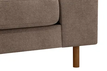 Scandi Djup 4-sits Soffa i Tyg - Mörkbrun - Möbler - Vardagsrum - Soffor - 4-sits soffor