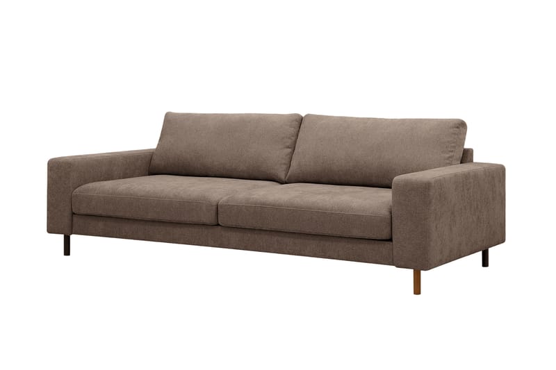 Scandi Djup 4-sits Soffa i Tyg - Mörkbrun - Möbler - Vardagsrum - Soffor - 4-sits soffor