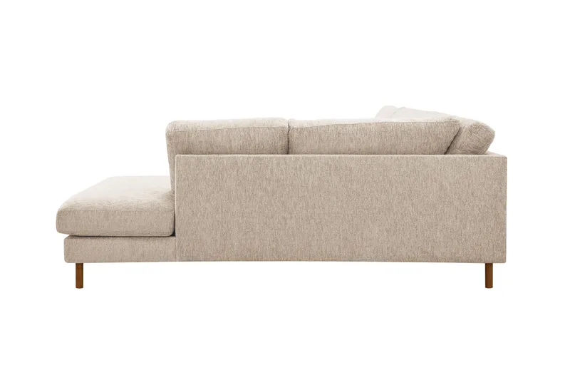 Scandi Djup 4-sits Soffa med Schäslong Höger i Chenille - Beige - Möbler - Vardagsrum - Soffor - Divansoffa & schäslong