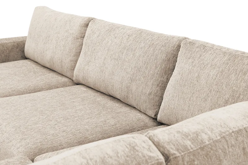 Scandi Djup 4-sits Soffa med Schäslong Höger i Chenille - Beige - Möbler - Vardagsrum - Soffor - Divansoffa & schäslong
