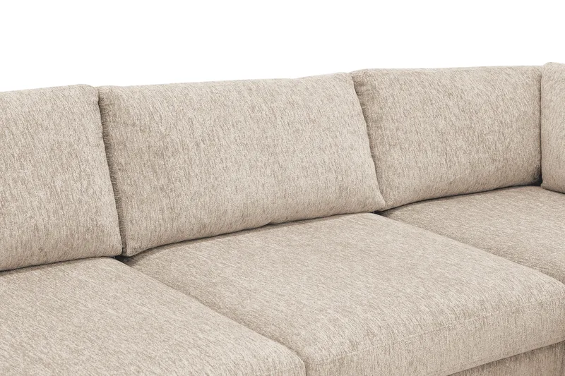 Scandi Djup 4-sits Soffa med Schäslong Höger i Chenille - Beige - Möbler - Vardagsrum - Soffor - Divansoffa & schäslong