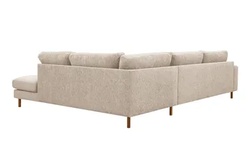 Scandi Djup 4-sits Soffa med Schäslong Höger i Chenille - Beige - Möbler - Vardagsrum - Soffor - Divansoffa & schäslong