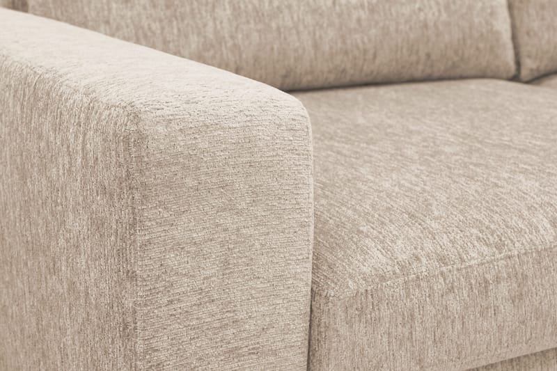 Scandi Djup 4-sits Soffa med Schäslong Höger i Chenille - Beige - Möbler - Vardagsrum - Soffor - Divansoffa & schäslong