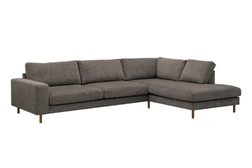 Scandi Djup 4-sits Soffa med Schäslong Höger i Chenille - Grå - Möbler - Vardagsrum - Soffor - Divansoffa & schäslong