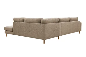 Scandi Djup 4-sits Soffa med Schäslong Höger i Chenille - Mörkbeige - Möbler - Vardagsrum - Soffor - Divansoffa & schäslong