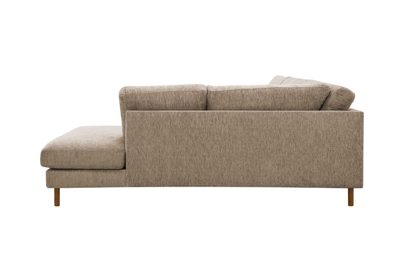 Scandi Djup 4-sits Soffa med Schäslong Höger i Chenille - Mörkbeige - Möbler - Vardagsrum - Soffor - Divansoffa & schäslong