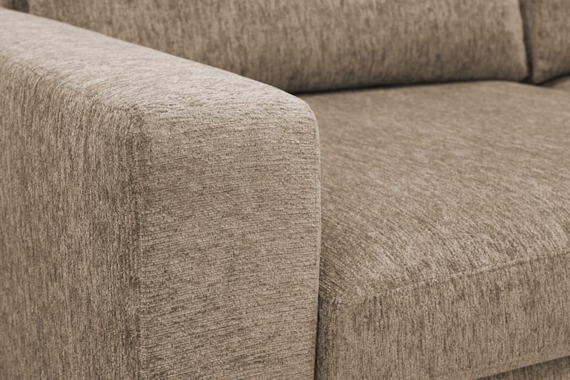 Scandi Djup 4-sits Soffa med Schäslong Höger i Chenille - Mörkbeige - Möbler - Vardagsrum - Soffor - Divansoffa & schäslong
