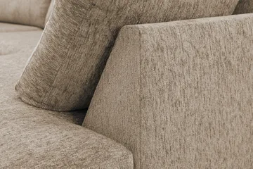 Scandi Djup 4-sits Soffa med Schäslong Höger i Chenille - Mörkbeige - Möbler - Vardagsrum - Soffor - Divansoffa & schäslong